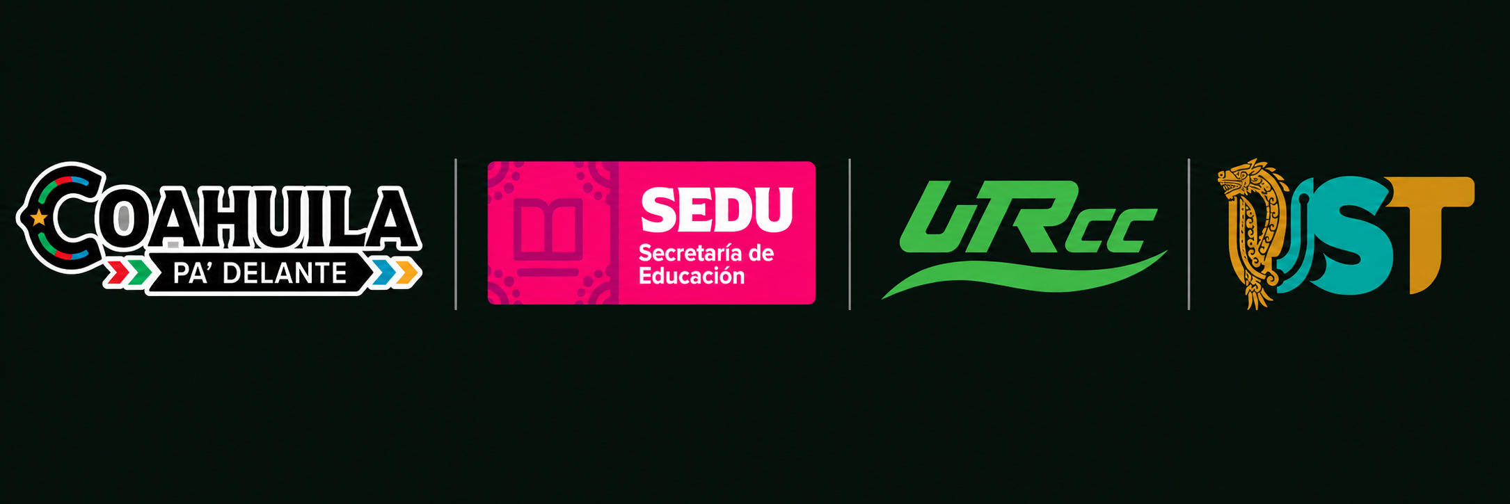 Franja institucional: Coahuila, Secretaría de Educación y UTRcc